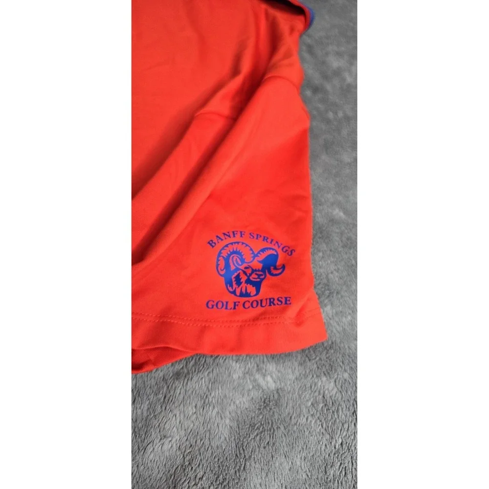 Nike Dri-Fit Vapor Polo Shirt Golf Club All Over Print Red Blue Mens XL